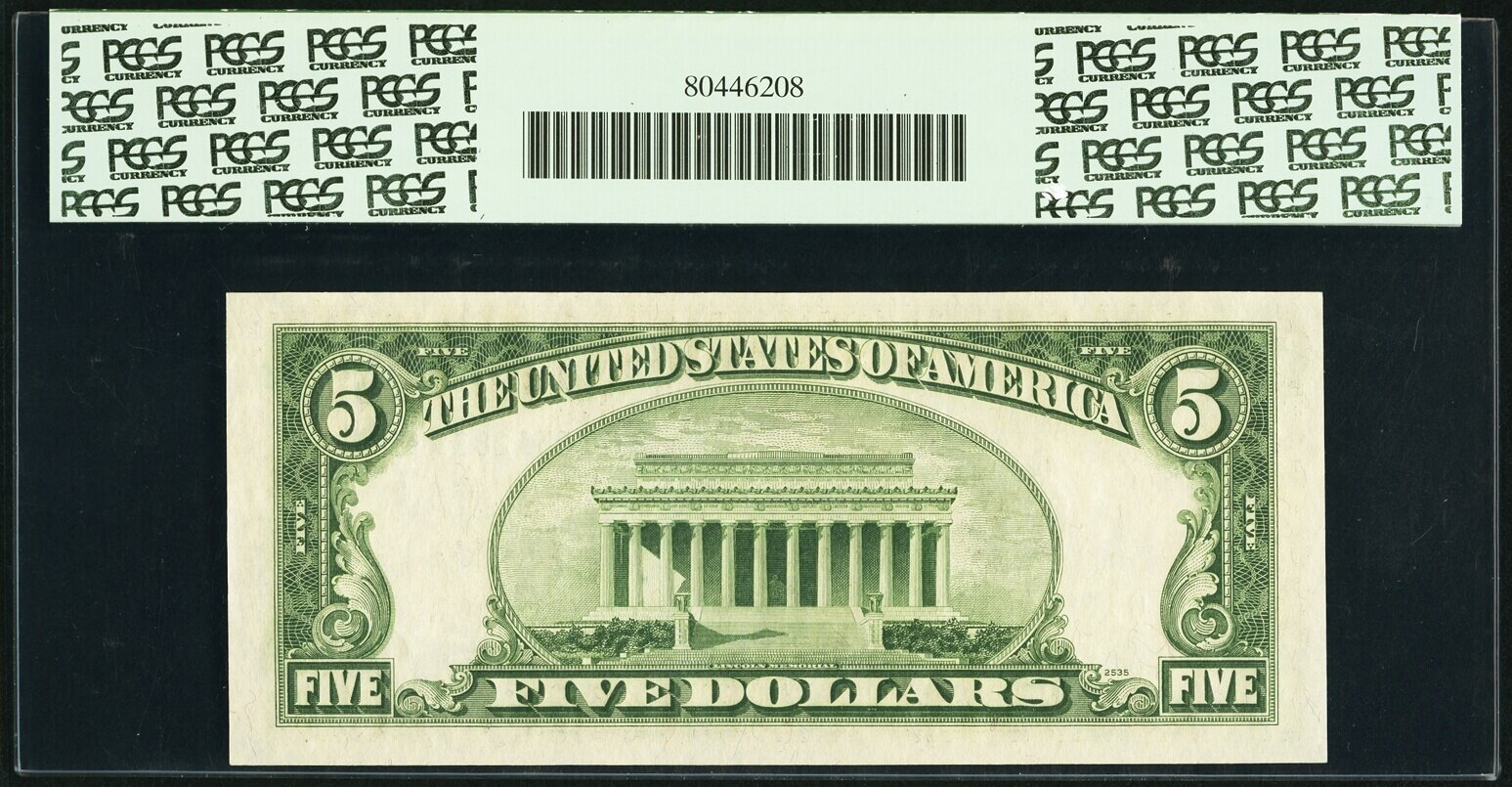 image for: Fr. 1964-G* $5 1950C Federal Reserve Star Note. PCGS Very Choice New 64PPQ....