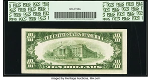 image for: Fr. 2011-G* $10 1950A Federal Reserve Star Note. PCGS Choice About New 58PPQ....