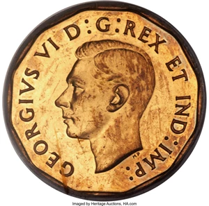 image for: George VI Tombac Specimen 5 Cents 1942 SP64 PCGS