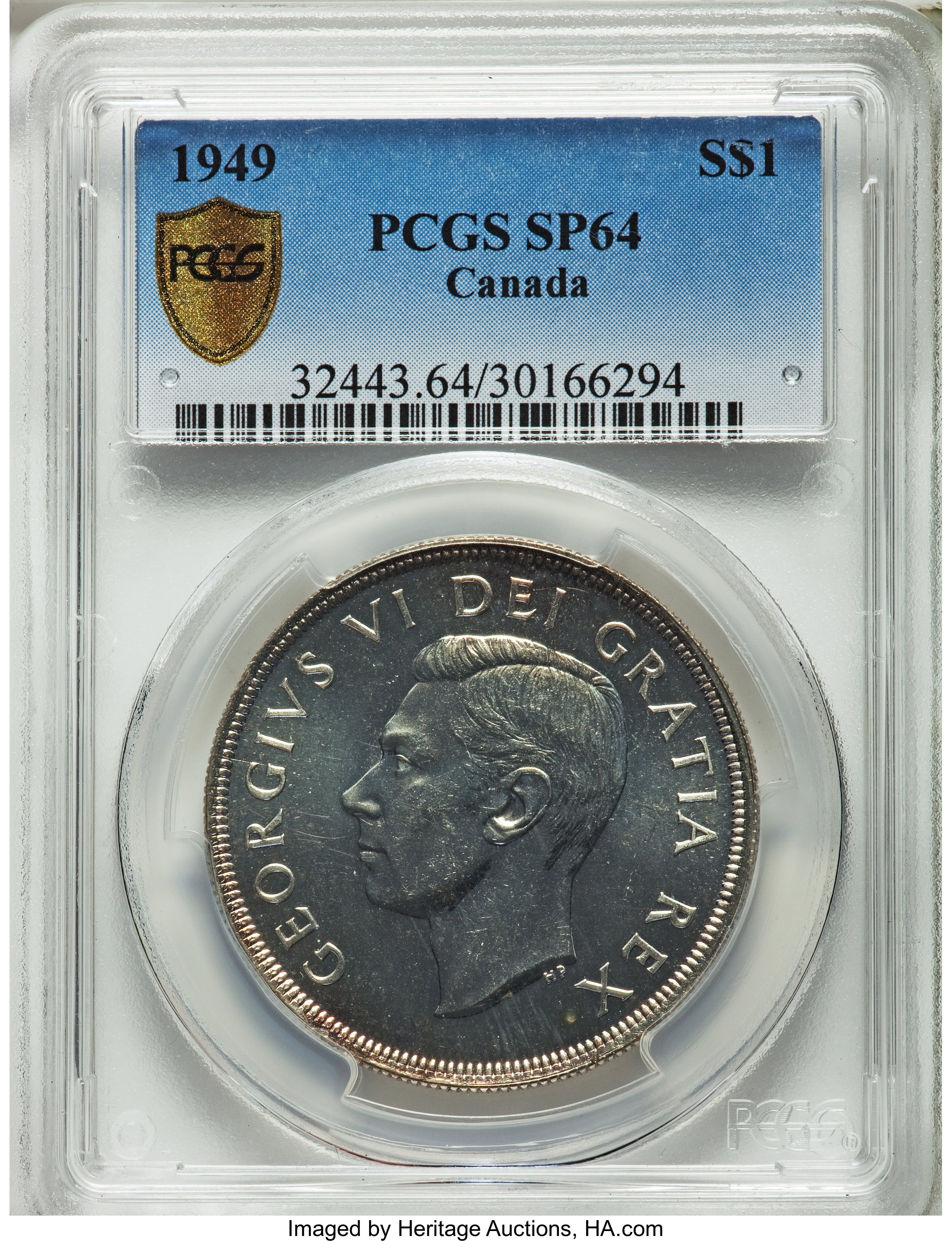 image for: George VI Specimen Dollar 1949 SP64 PCGS