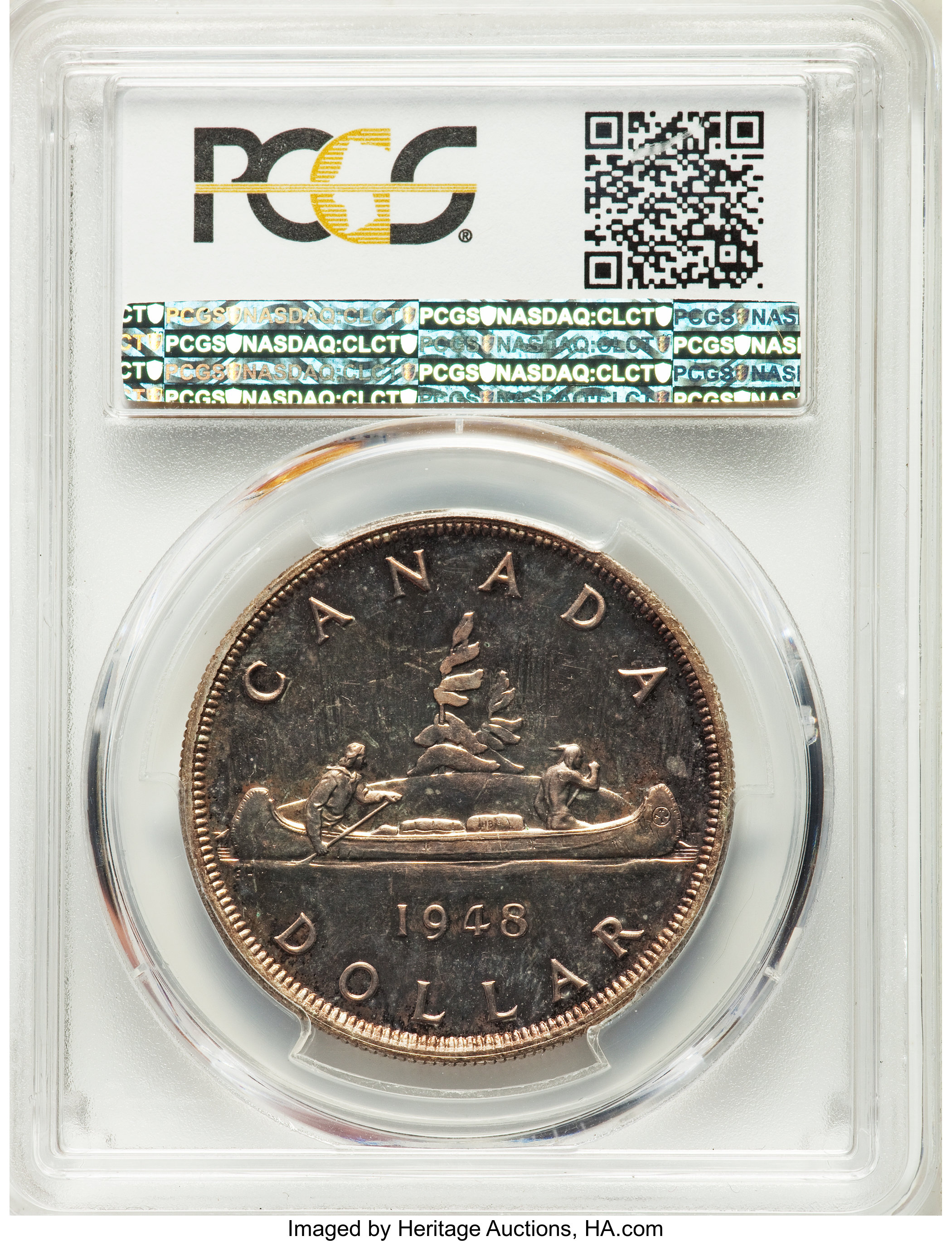 image for: George VI Specimen Dollar 1948 SP65 PCGS