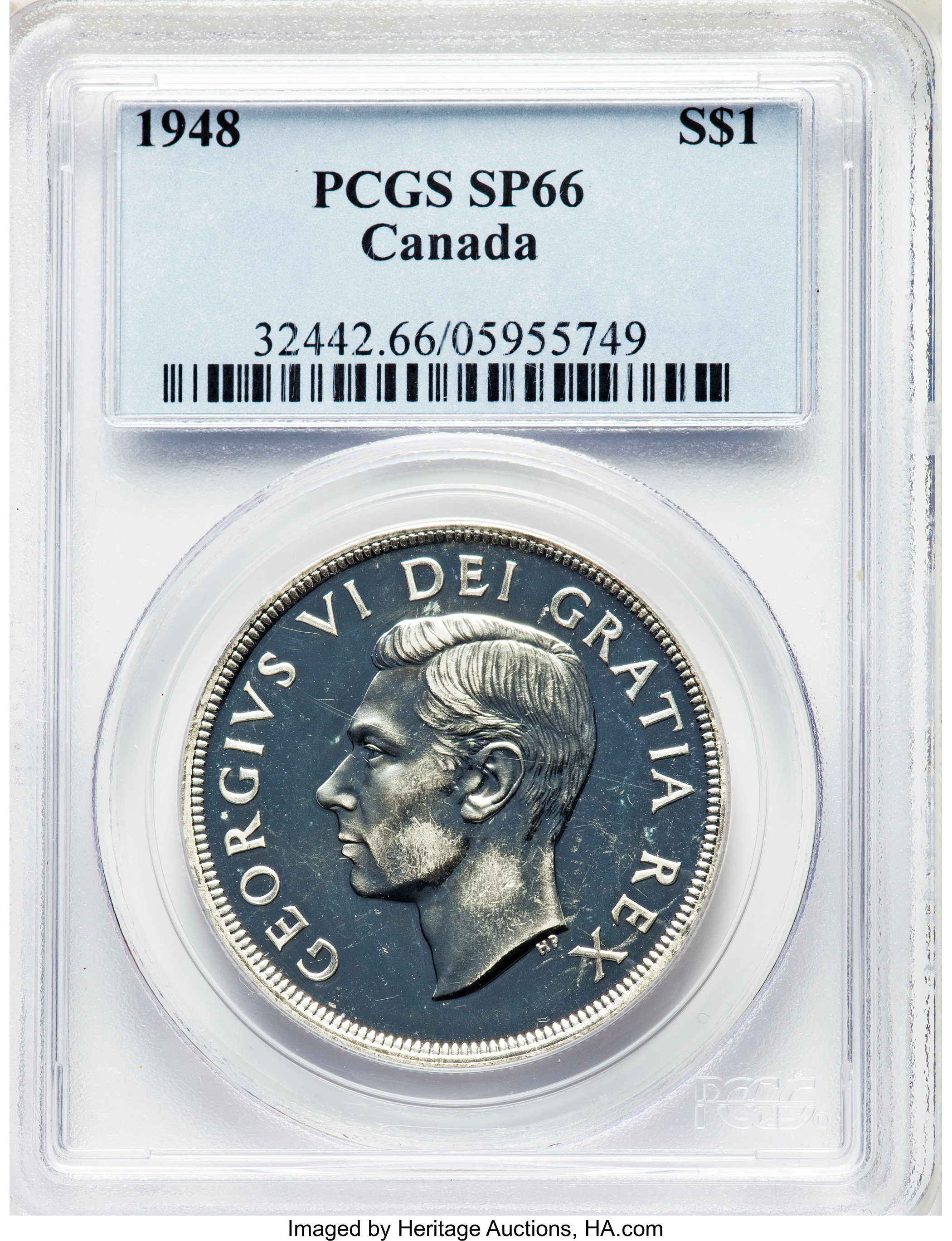 image for: George VI Specimen Dollar 1948 SP66 PCGS