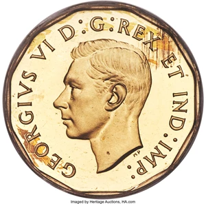 image for: George VI tombac Specimen 5 Cents 1942 SP66 PCGS