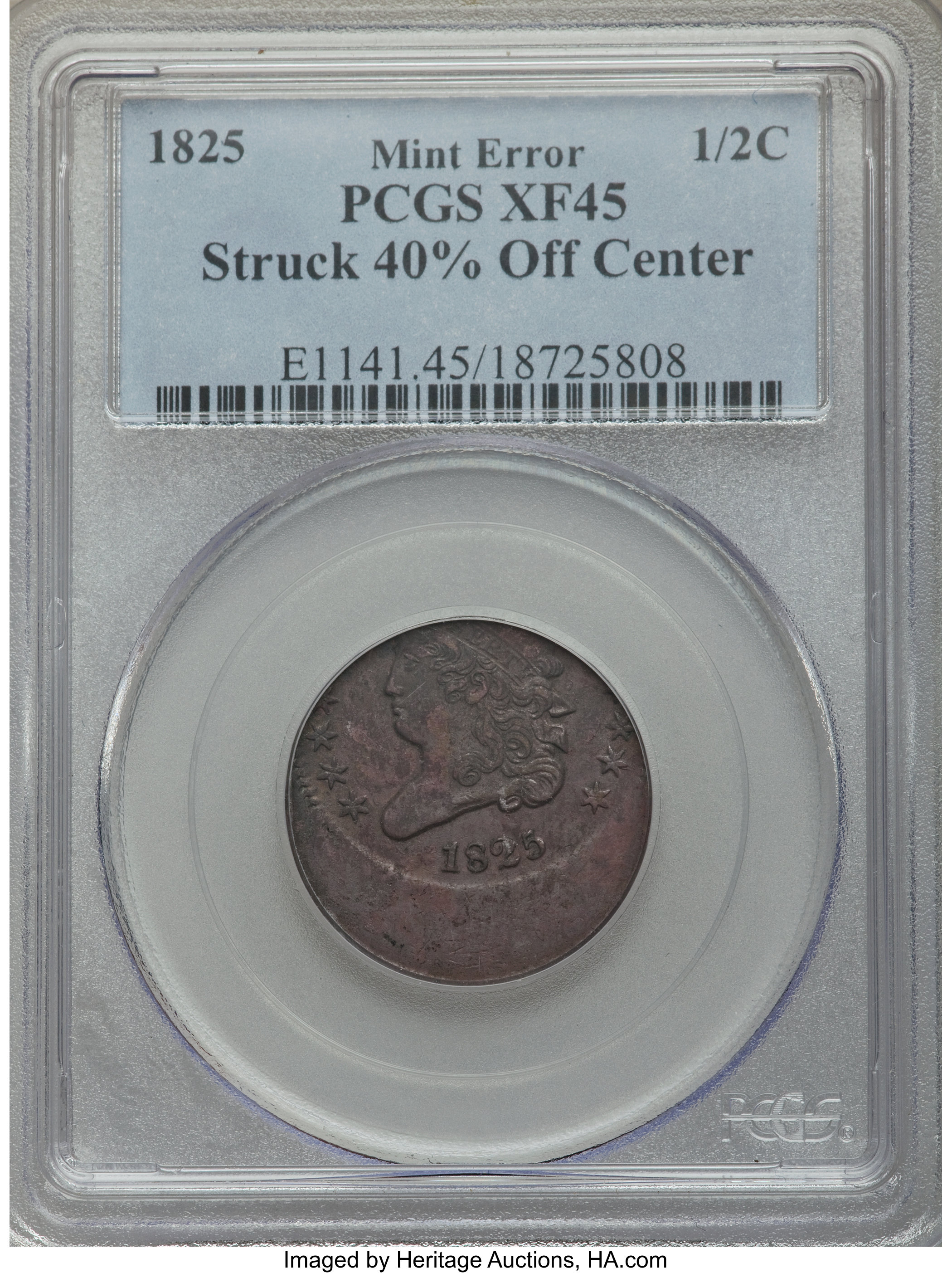 1825 1/2c C-2 MS BN VF35 BN thumbnail 8