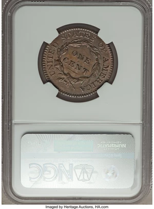 image for: 1816 1C N-2, R.1, MS64+ Red and Brown NGC. CAC....