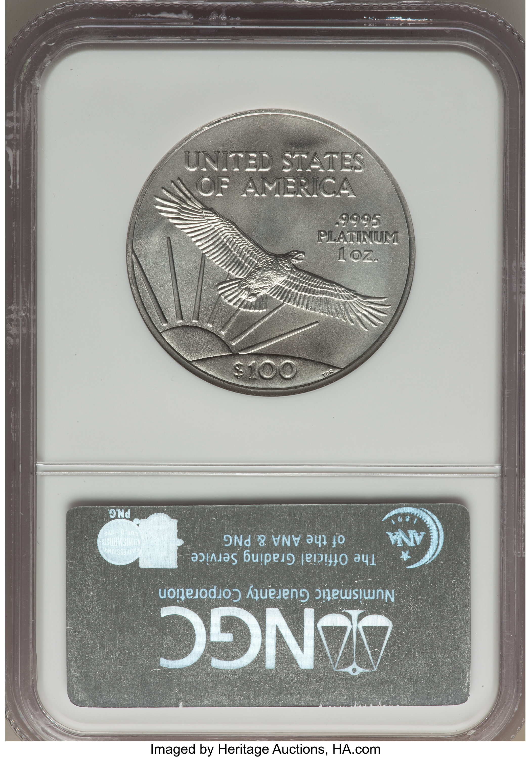 2005 P$100  Platinum Eagle MS70 thumbnail 20