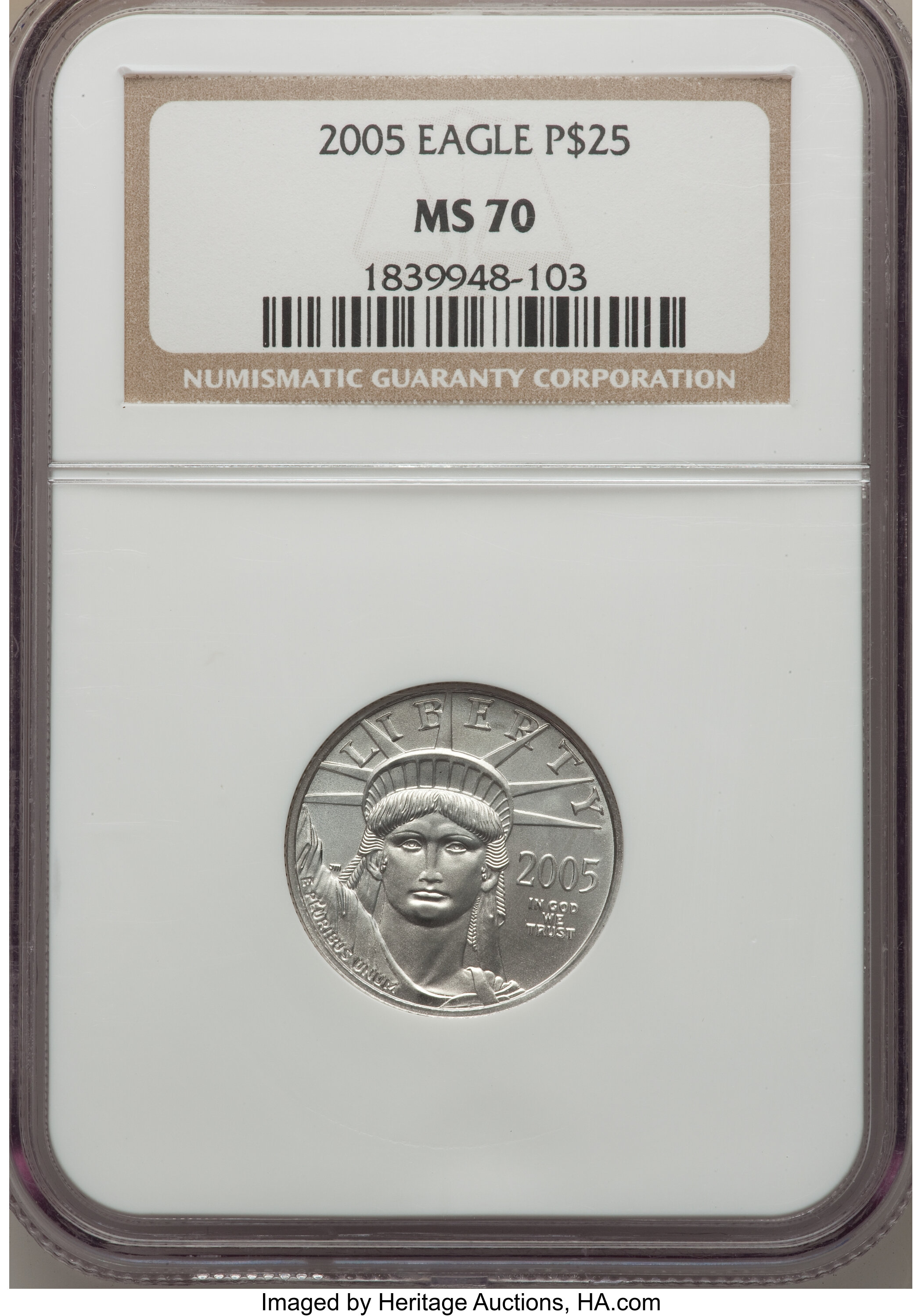 2005 P$100  Platinum Eagle MS70 thumbnail 22