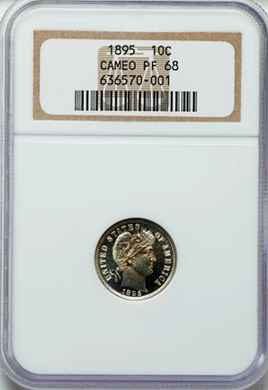 image for: 1895 10C PR68 Cameo NGC....