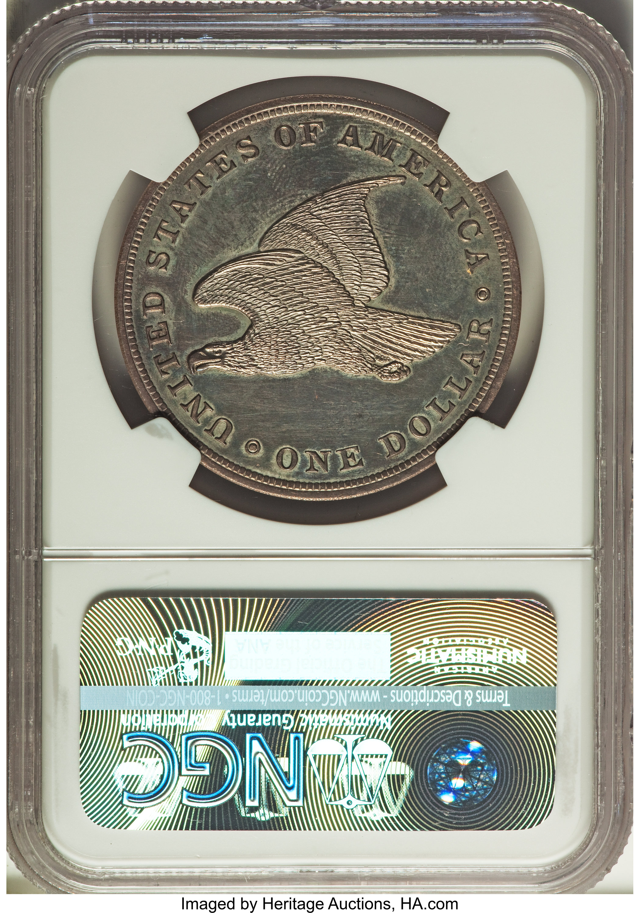 image for: 1838 P$1 Name Omitted, Judd-85 Restrike, Pollock-94, High R.7, PR64 NGC....