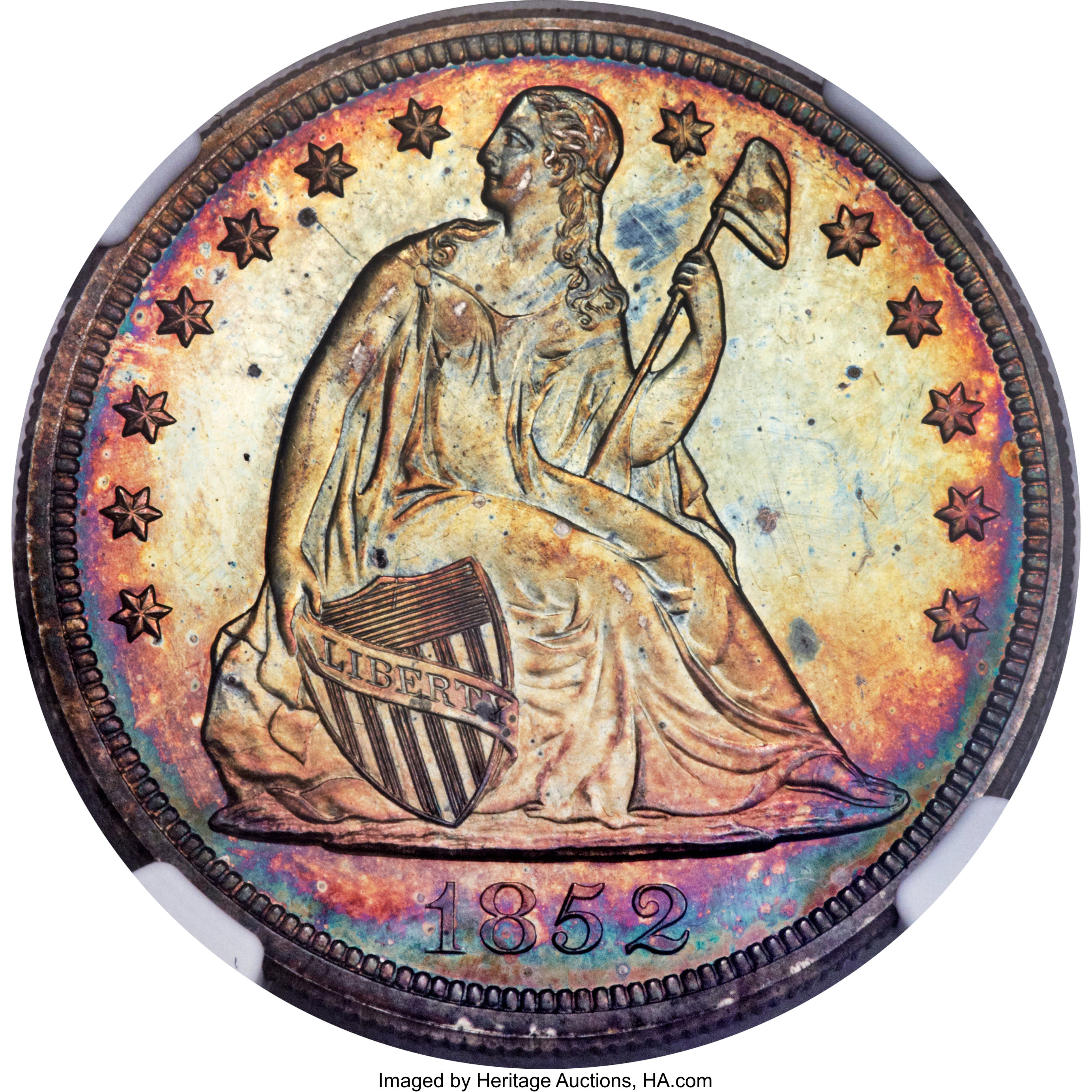 image for: 1852 $1 Restrike PR64  ★  NGC. CAC....