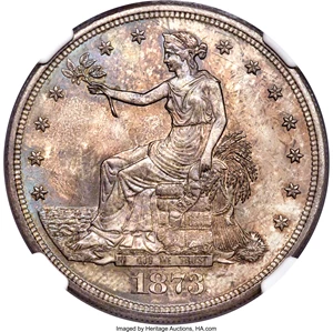image for: 1873 T$1 MS66 NGC....
