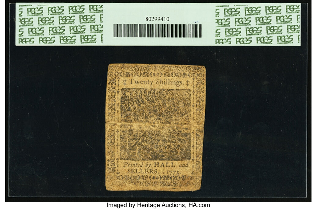 image for: Pennsylvania December 8, 1775 20s PCGS Fine 15....