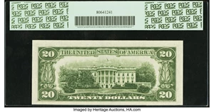 image for: Fr. 2058-H $20 1934D Narrow Federal Reserve Note. PCGS Very Choice New 64PPQ....