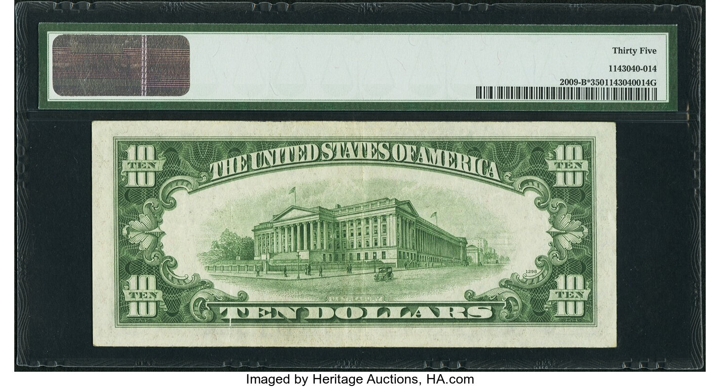 image for: Fr. 2009-B* $10 1934D Federal Reserve Star Note. PMG Choice Very Fine 35....
