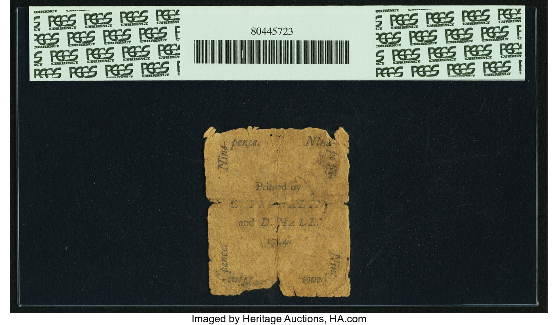 image for: Pennsylvania June 18, 1764 9d PCGS About Good 3....