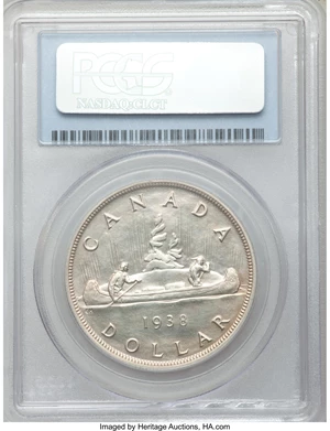 image for: George VI Specimen Dollar 1938