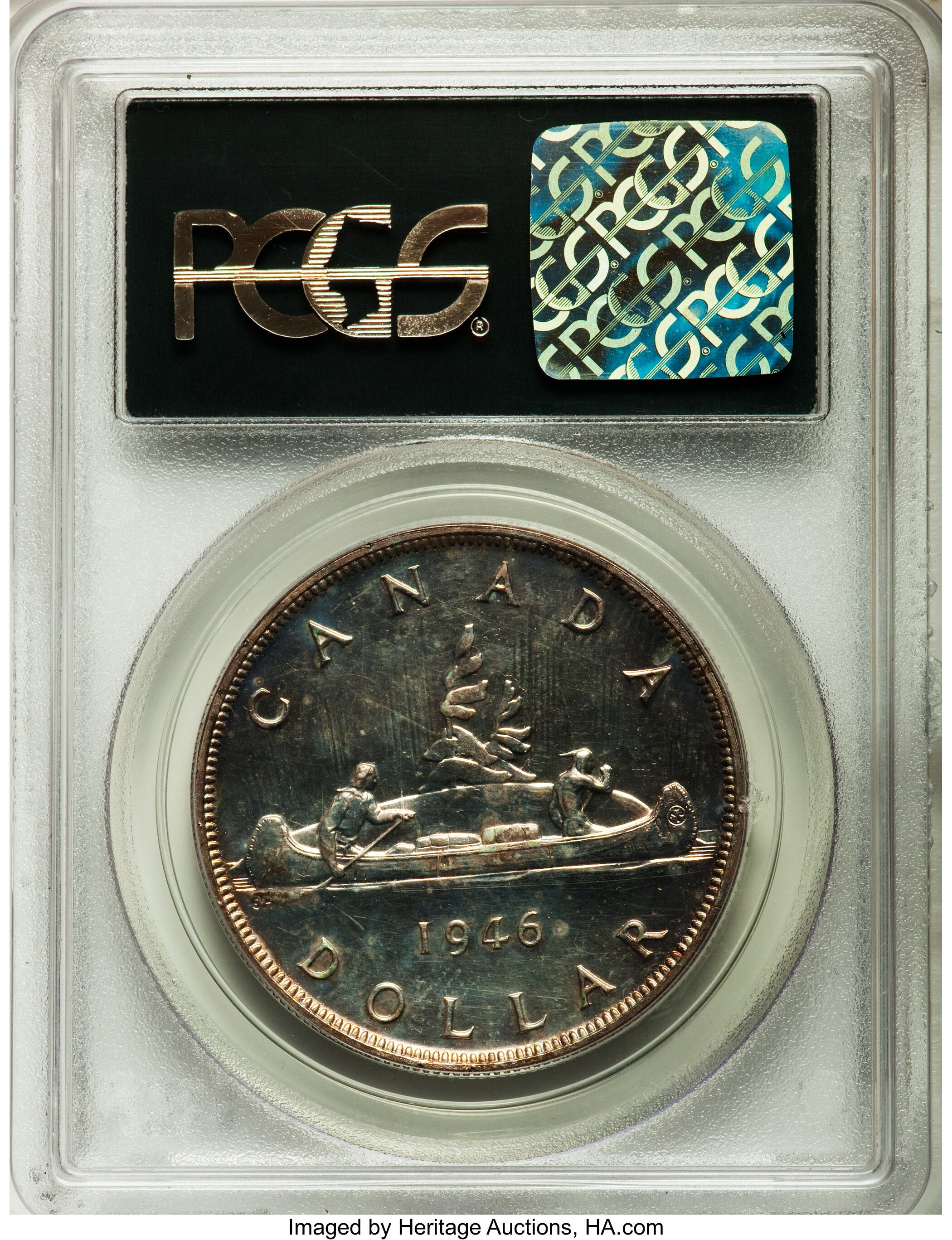 image for: George VI Specimen Dollar 1946 SP62 PCGS