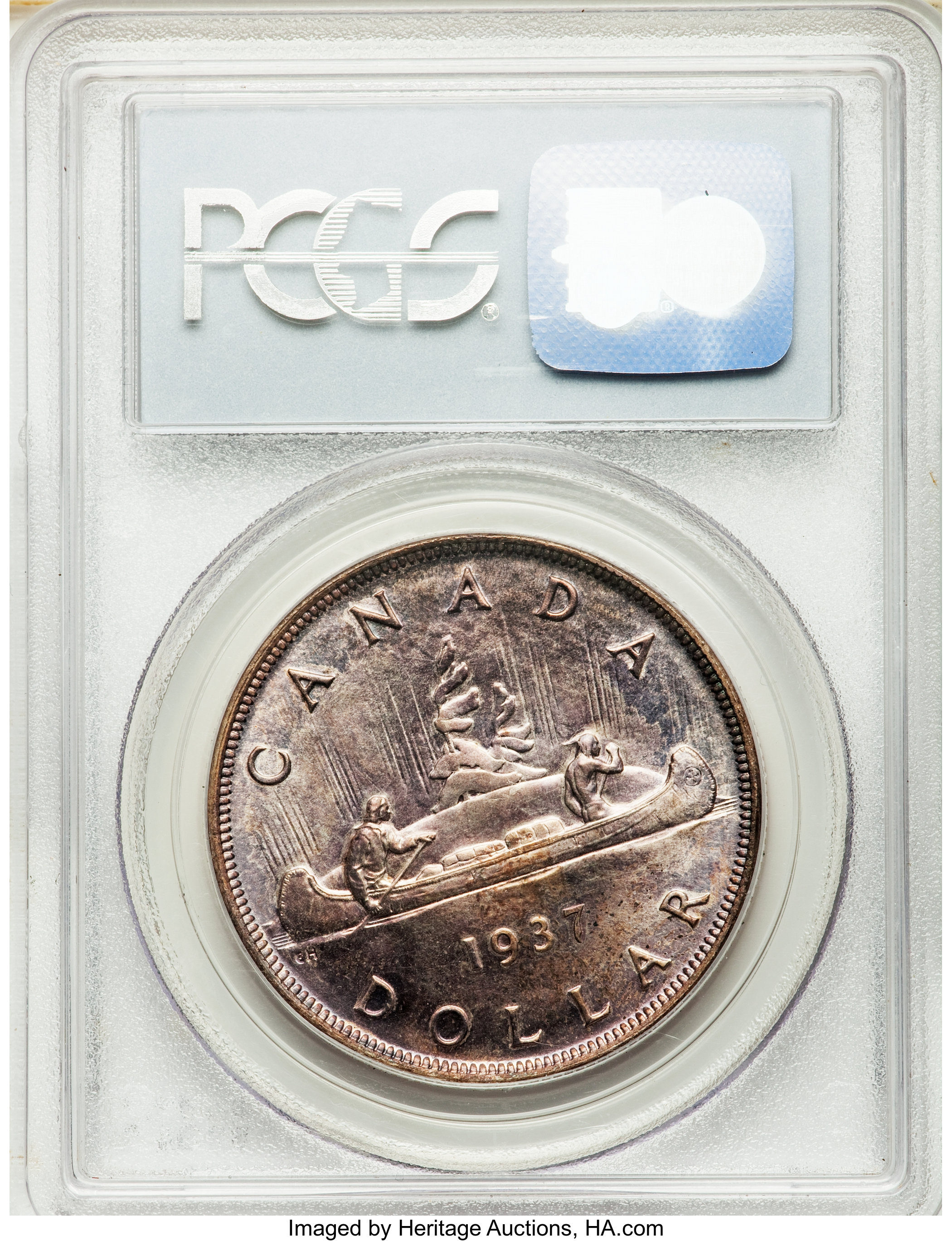 image for: George VI Specimen Dollar 1937 SP65 Matte PCGS