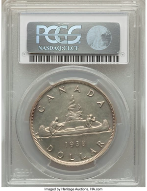 image for: George VI Specimen Dollar 1938 SP63+ PCGS