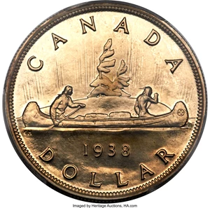 image for: George VI Specimen Dollar 1938 SP63+ PCGS