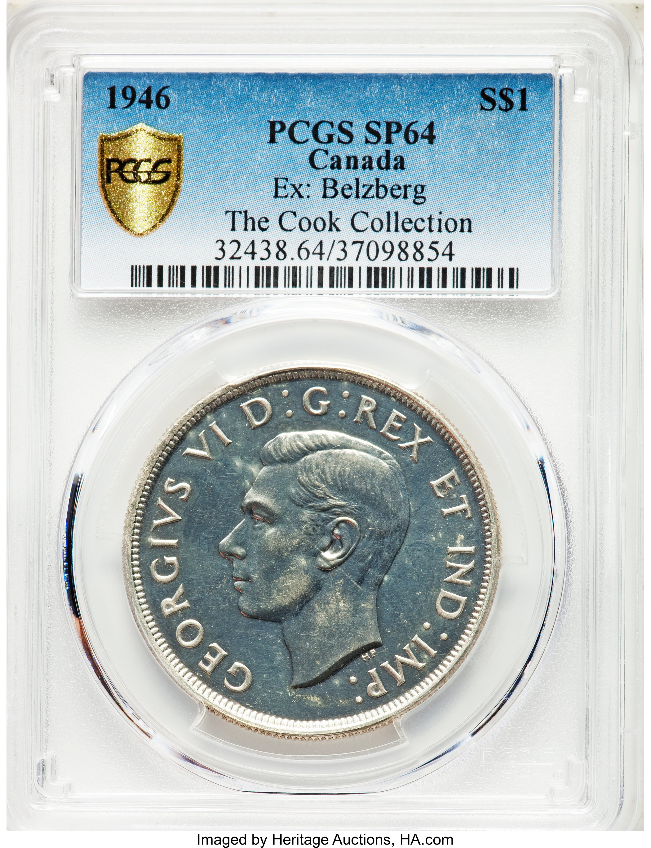 image for: George VI Specimen Dollar 1946 SP64 PCGS