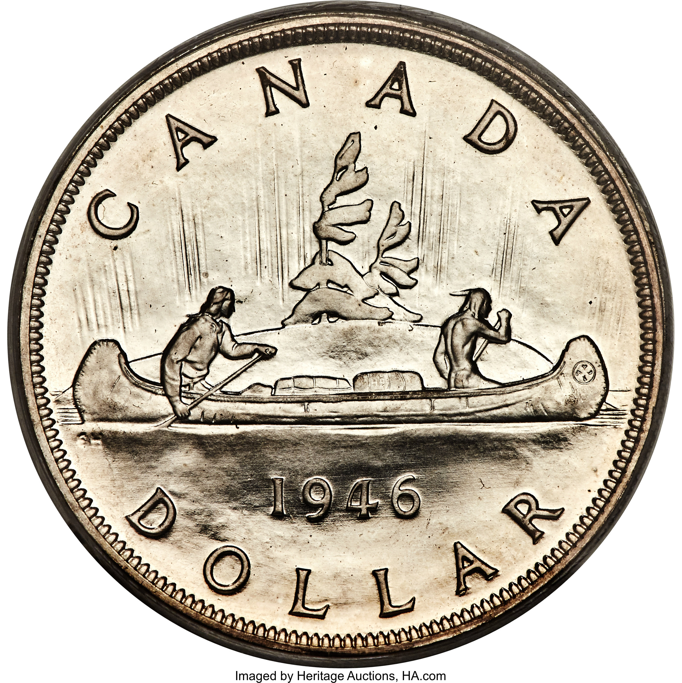 image for: George VI Specimen Dollar 1946 SP65 PCGS