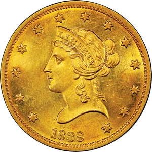 image for: 1838 Liberty Eagle. Mint State-63 (PCGS).
