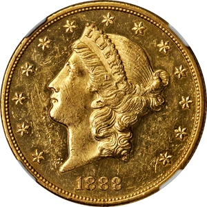 image for: 1888 Liberty Double Eagle. Proof-61 Cameo (NGC).