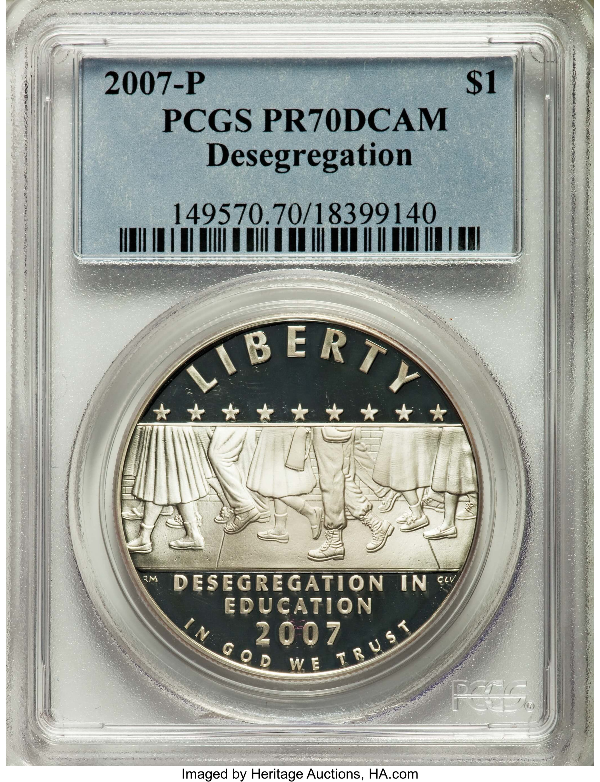 2007-P $1 Little Rock Silver Dollar PR70 Deep Cameo PCGS. PCGS Population (469). NGC Census: (1559). Numismedia Wsl. Price...
