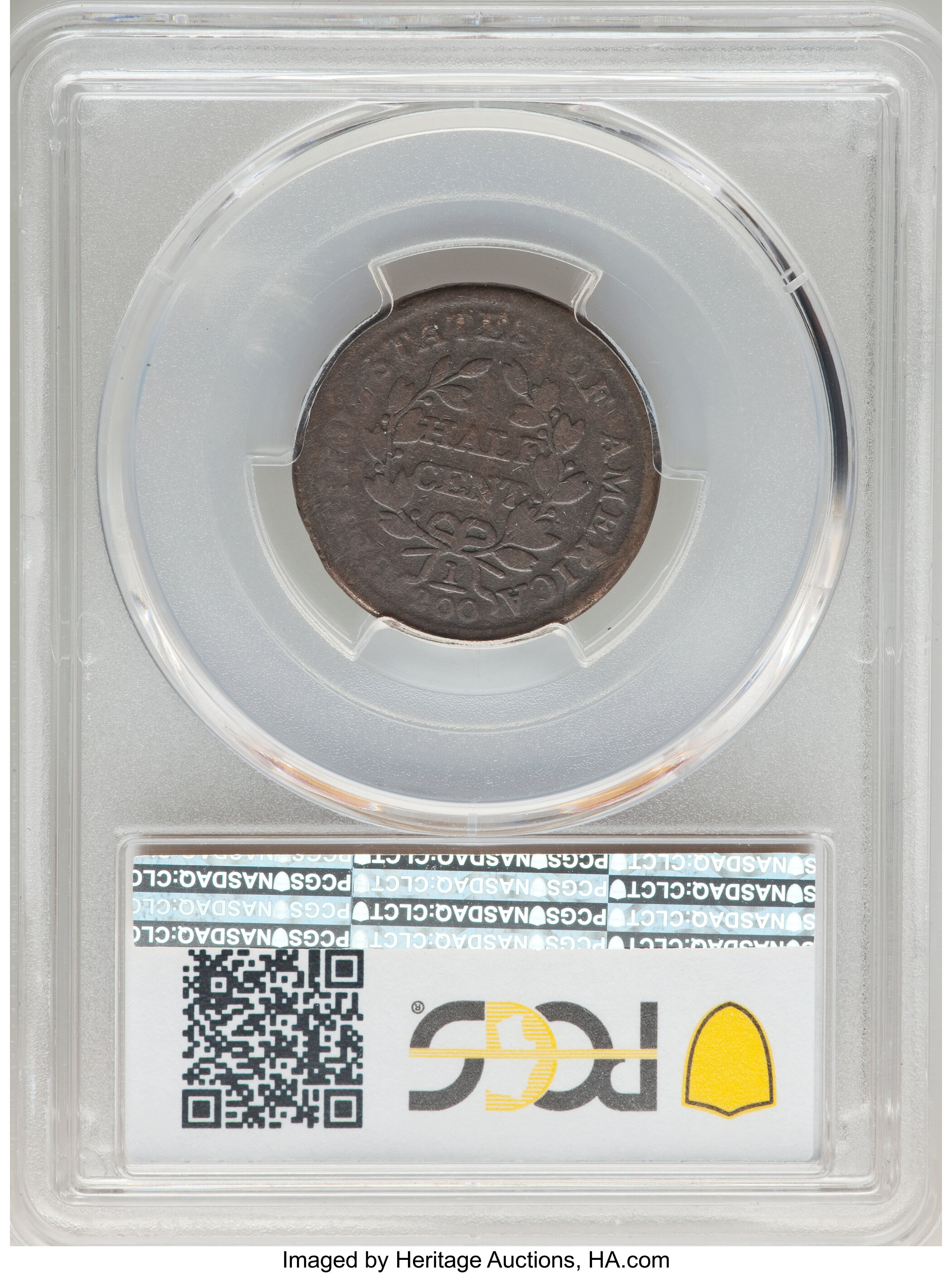 1804 1/2c Crosslet 4, Stems MS BN G4 BN CAC thumbnail 2