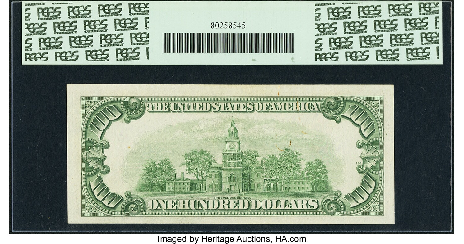 image for: Fr. 2159-J* $100 1950B Federal Reserve Star Note. PCGS Apparent Choice About New 55....