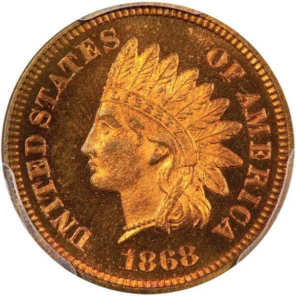 image for: 1C 1868  PCGS PR65 RD CAM