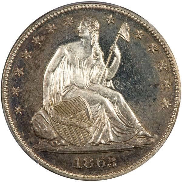 image for: 50C 1863 PCGS PR65 CAM CAC