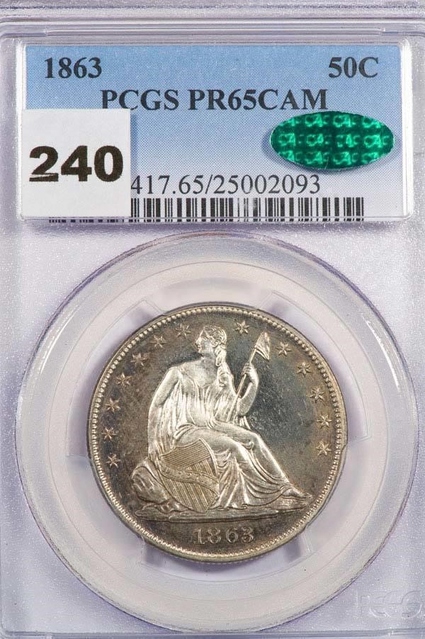 image for: 50C 1863 PCGS PR65 CAM CAC