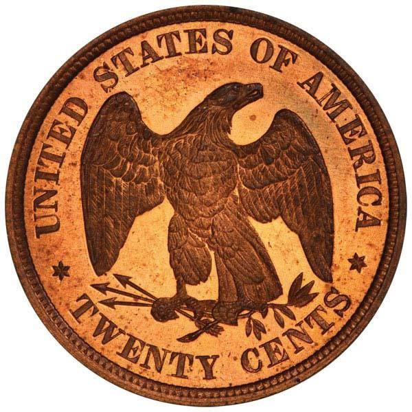 image for: 20C 1874 J-1355 PCGS PR65+ RB CAC