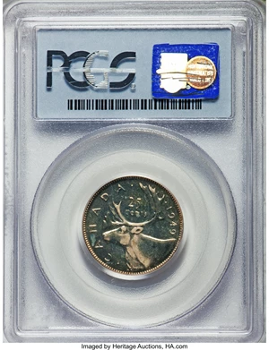 image for: George VI Specimen 25 Cents 1949 SP65 PCGS