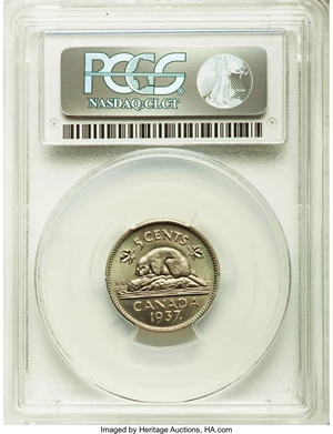 image for: George VI Specimen 5 Cents 1937 Matte SP67 PCGS