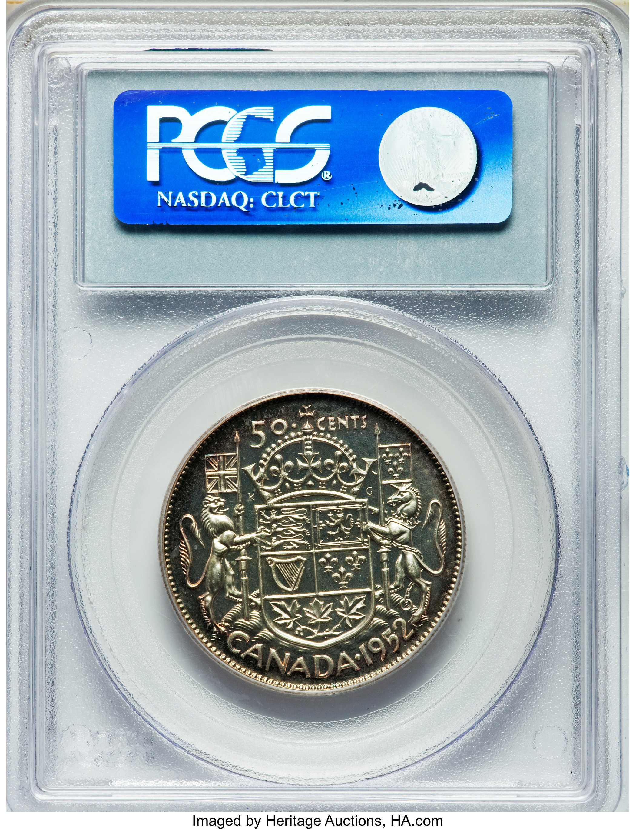 image for: George VI Specimen 50 Cents 1952 SP63 PCGS