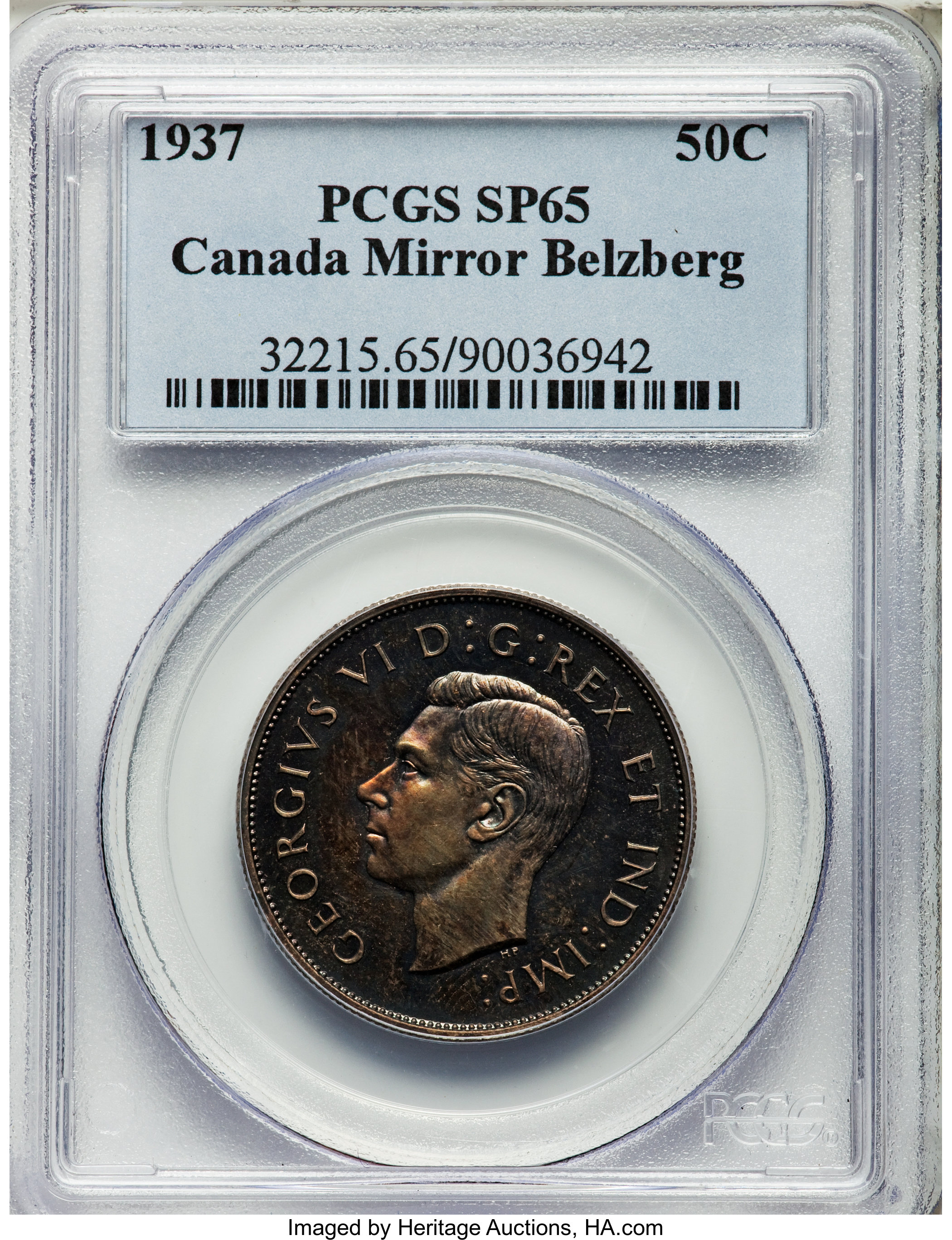 image for: George VI Specimen 50 Cents 1937 Mirror SP65 PCGS