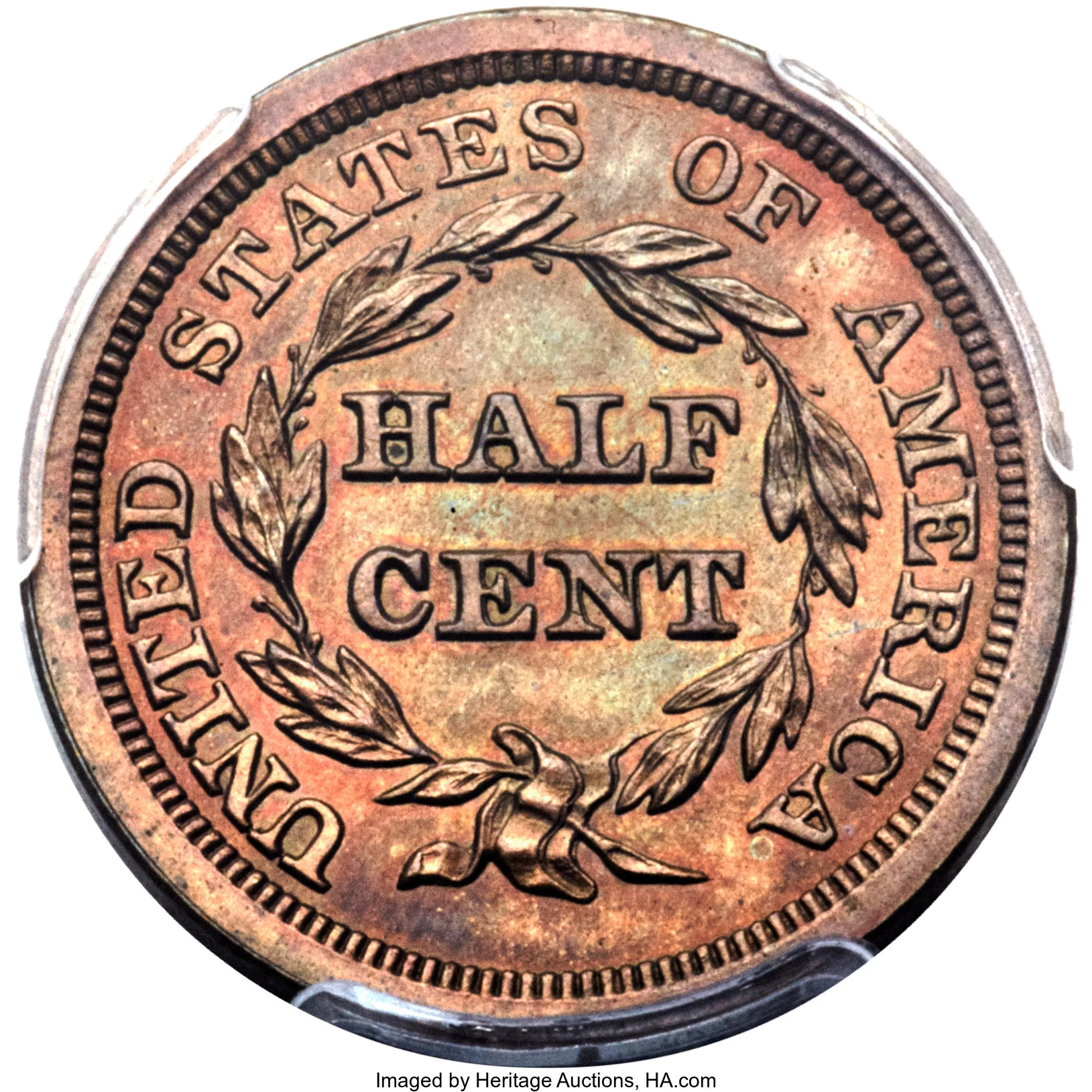 1852 Braided Hair Half Cent First Restrike - Proof Only Early Copper Half  Penny Coin Value Prices, Photos & Info