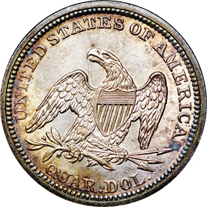 image for: 1840 25C MS66 ★ NGC. Briggs 1-A....