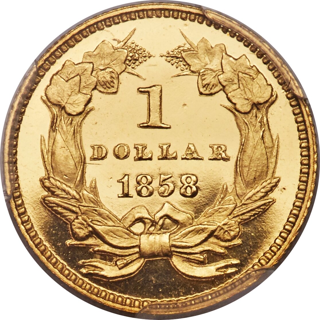 image for: 1858 G$1 PR66 Deep Cameo PCGS....