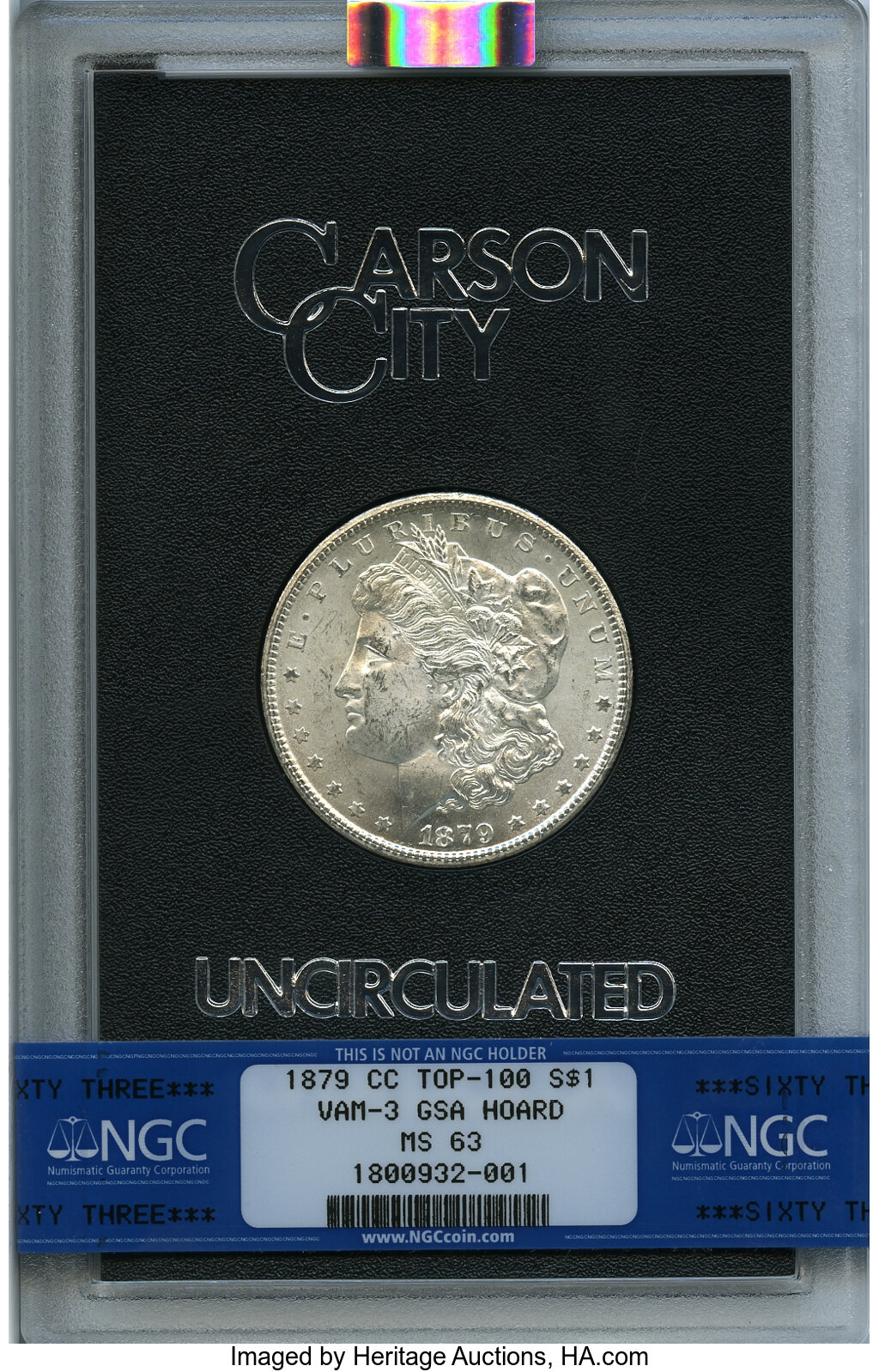 1879-CC $1  GSA Hoard, Hard package, Capped Die MS63 CAC thumbnail 25