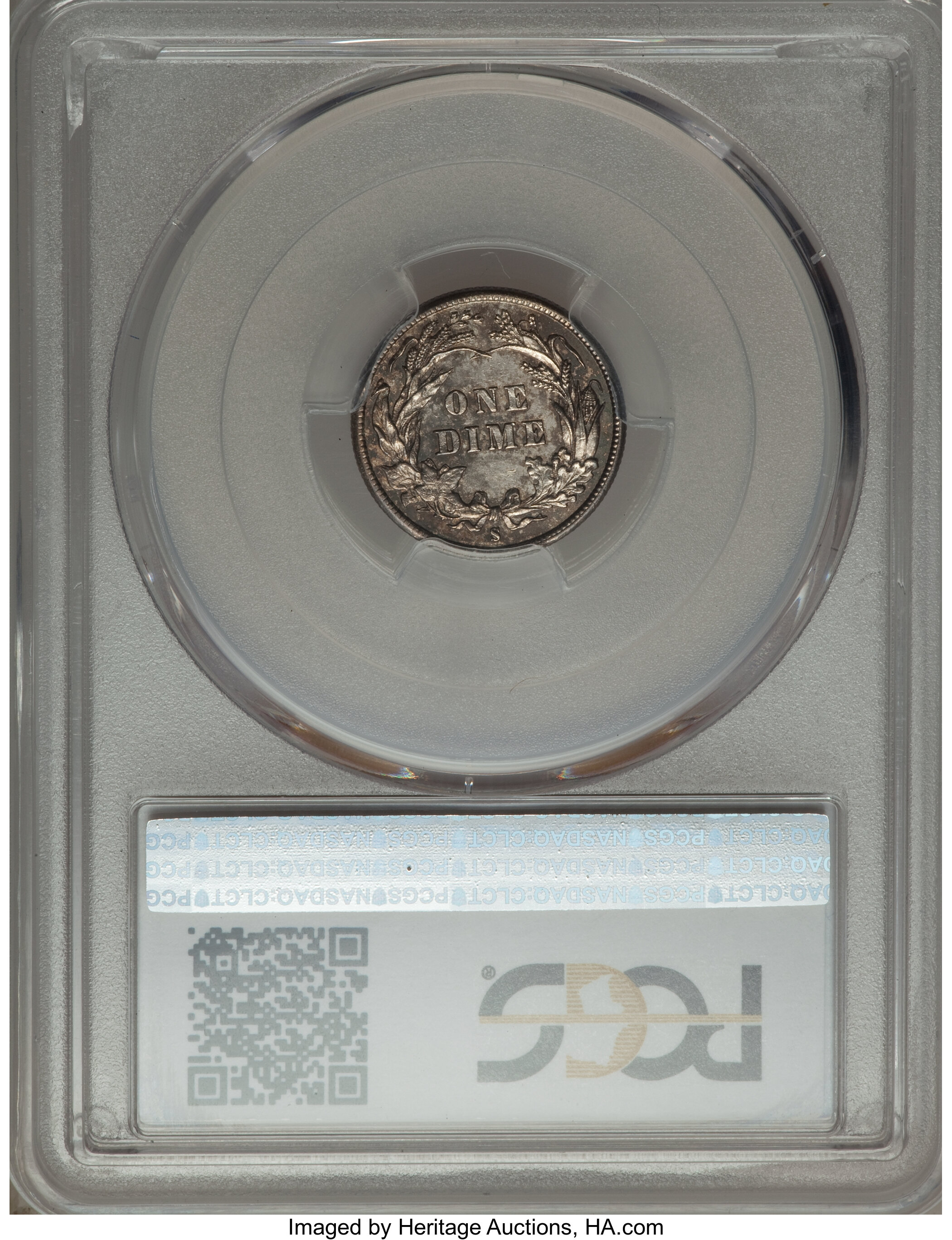 1896-S 10c MS60 thumbnail 6