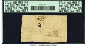 image for: Georgia 1777 No Resolution Date $15 Millstone on Palm Tree Fr. GA-92. PCGS Fine 15 Apparent....
