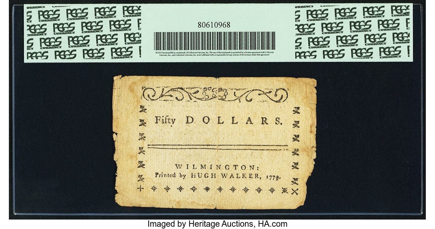 image for: North Carolina May 15, 1779 $50 A Righteous... Fr. NC-187. PCGS Very Fine 30 Apparent....