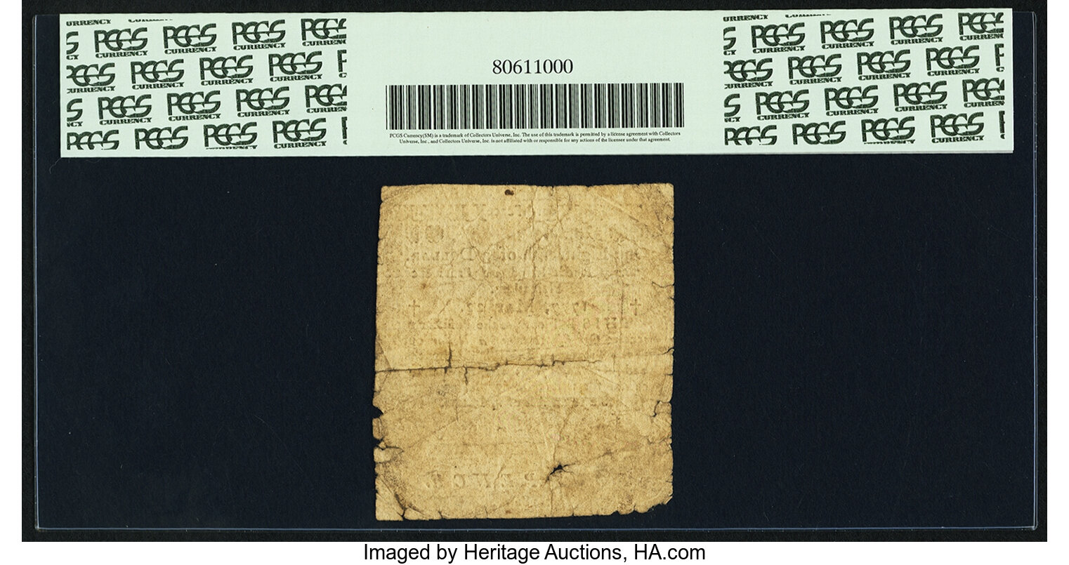 image for: Rhode Island May 22, 1777 $1/18 Fr. RI-266. PCGS Fine 12 Apparent....