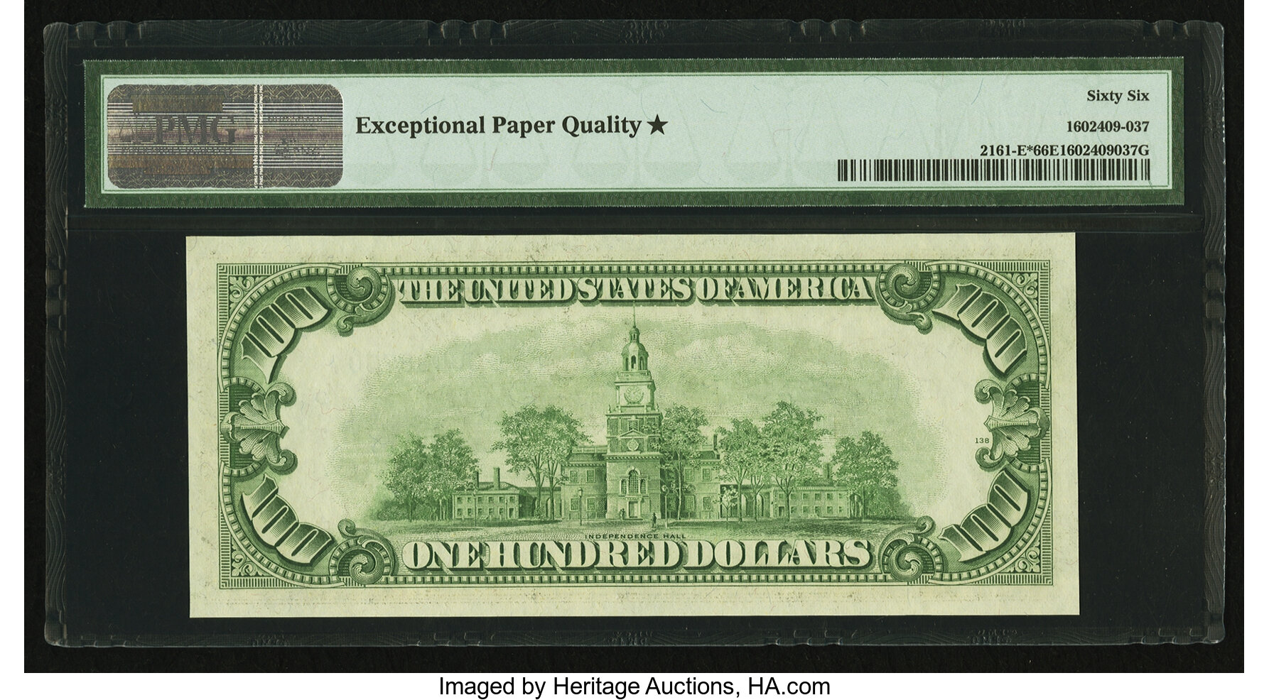 image for: Fr. 2161-E* $100 1950D Federal Reserve Note. PMG Gem Uncirculated 66 EPQ*....