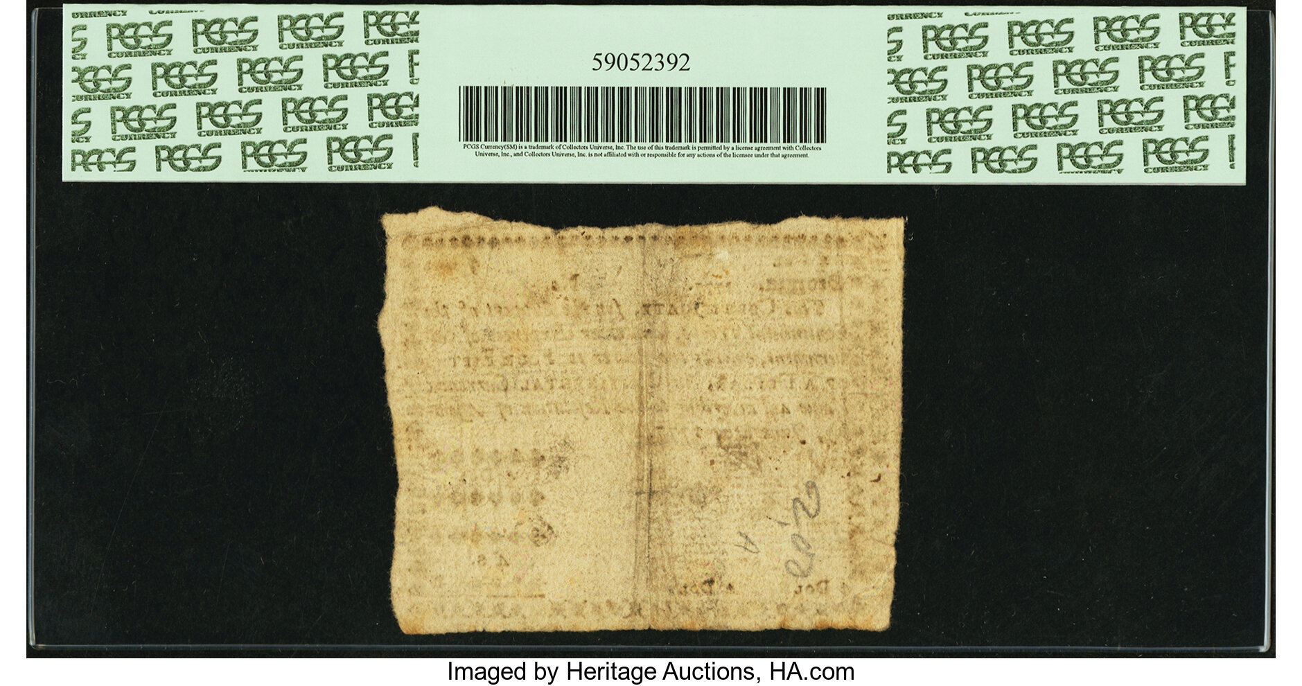 image for: Georgia June 8, 1777 $4/5 PCGS Very Fine 30....