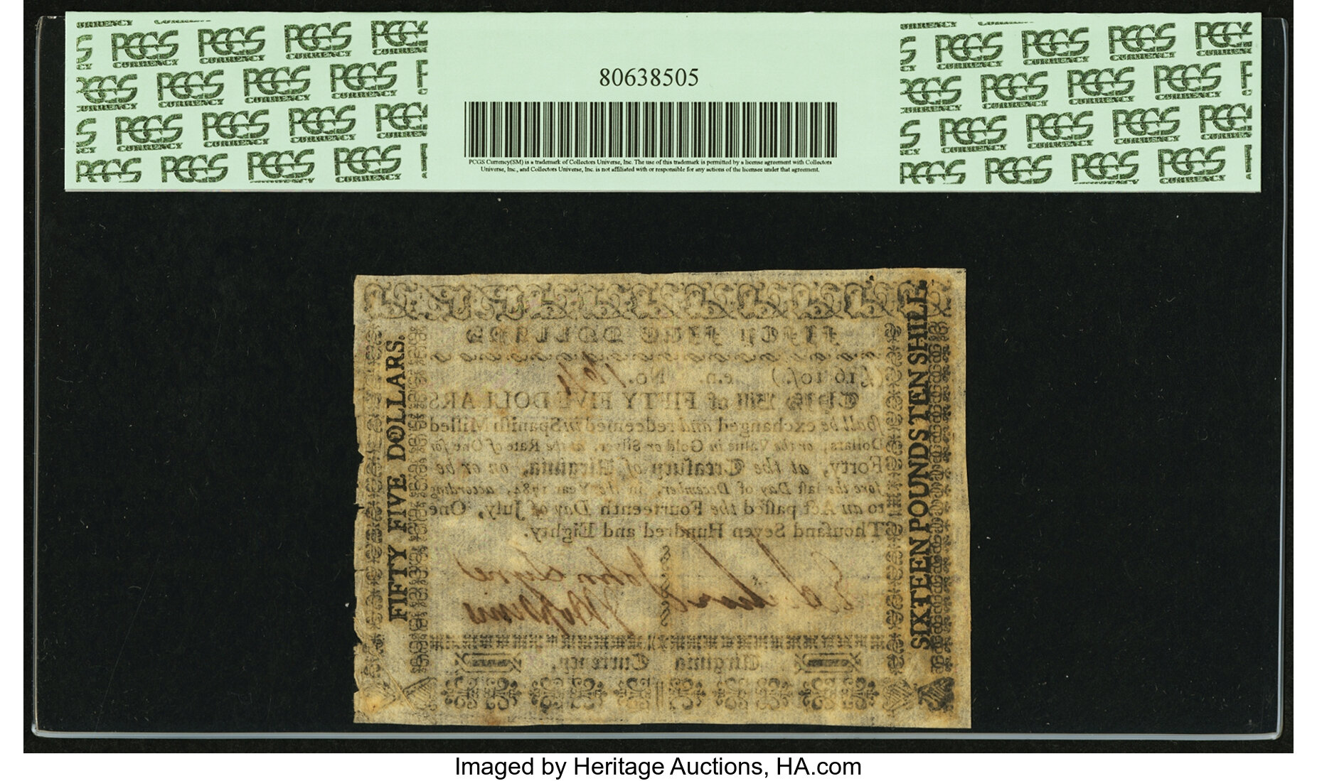 image for: Virginia July 14, 1780 $55 PCGS Very Fine 35....